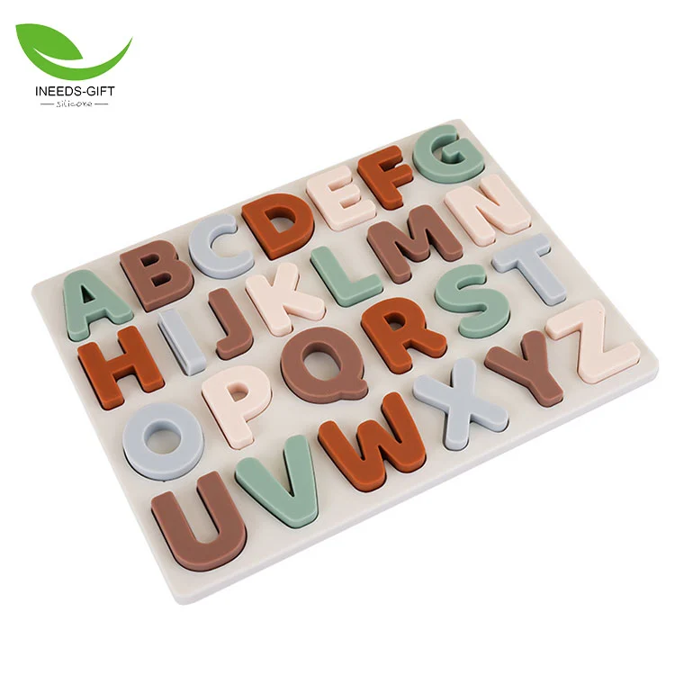 Bảng chữ cái đồ chơi xếp hình silicone